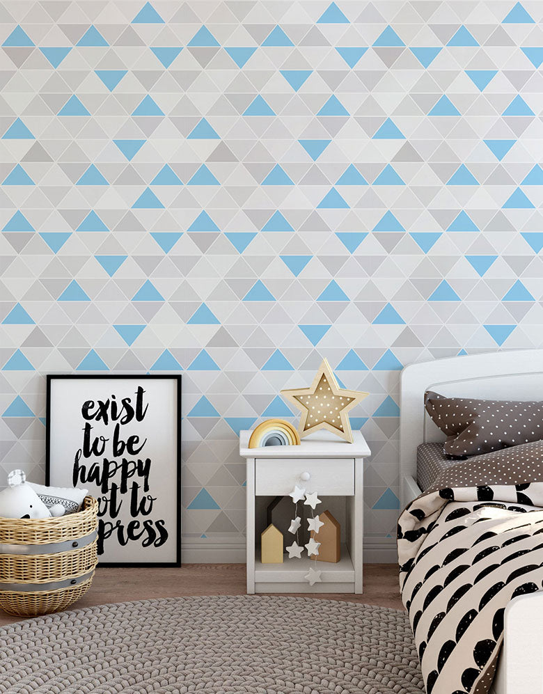 Papel de Parede Adesivo Triângulo Azul Céu