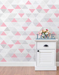 Papel de Parede Adesivo Triângulo Rosa Ternura