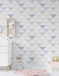 Papel de Parede Adesivo Triângulo Roxo