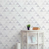Papel de Parede Adesivo Triângulos Cinza