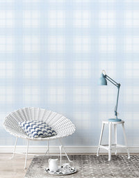 KIT DE 2 ROLOS - 3,00m x 50cm - Papel de Parede Adesivo Xadrez Inverno