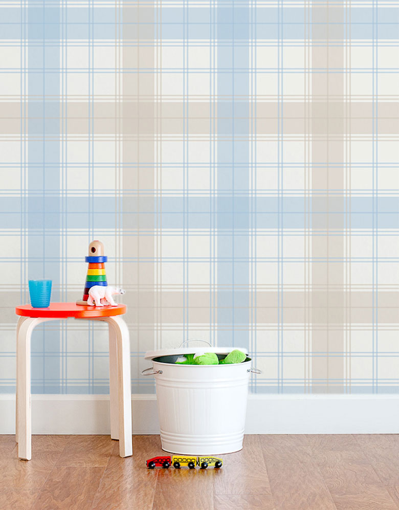 Papel de Parede Adesivo Xadrez Cafuné