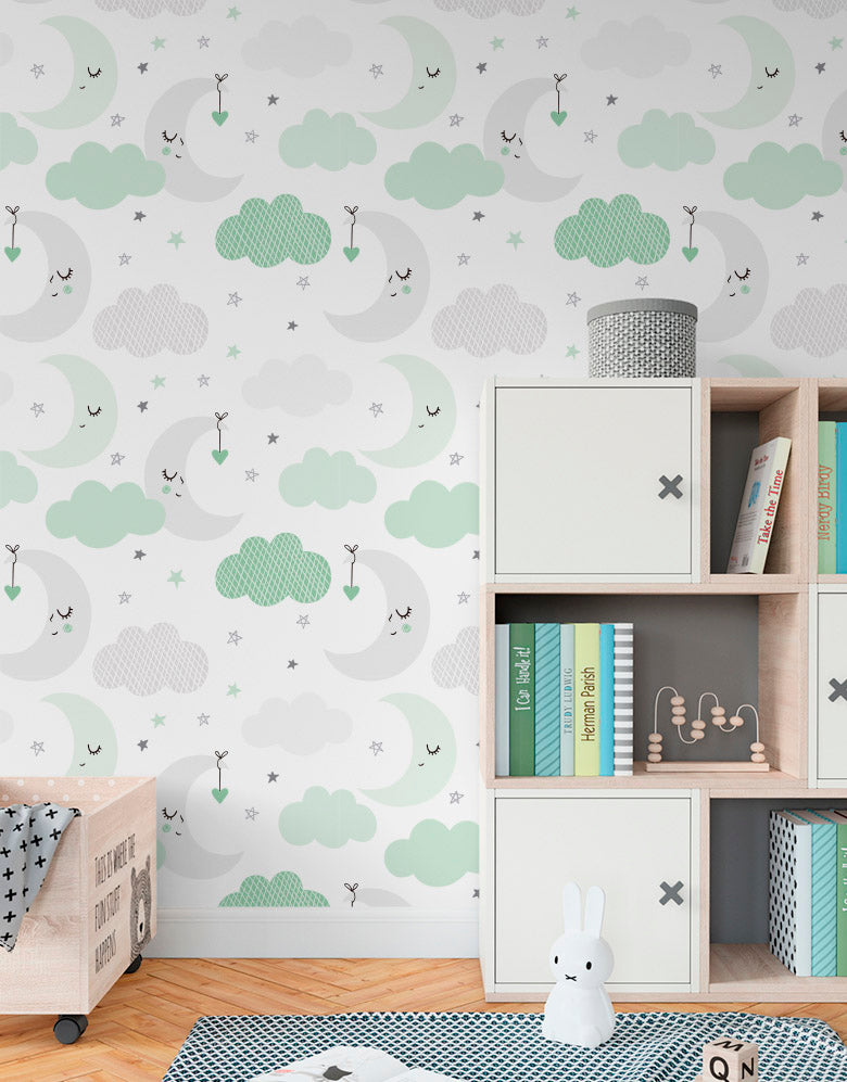 Papel de Parede Autocolante Céu Estrelado Menino