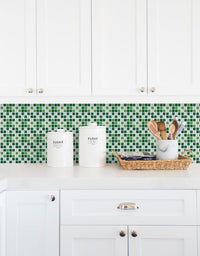 Papel de Parede Adesivo Pastilhas Verdes