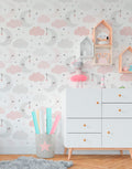 KIT DE 7 ROLOS - 2,50m x 50cm - Papel de Parede Céu Estrelado Menina