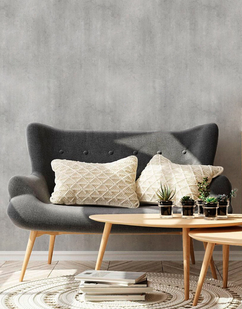 Papel de Parede Cimento Queimado Claro