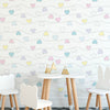 Papel de Parede Corações Coloridos