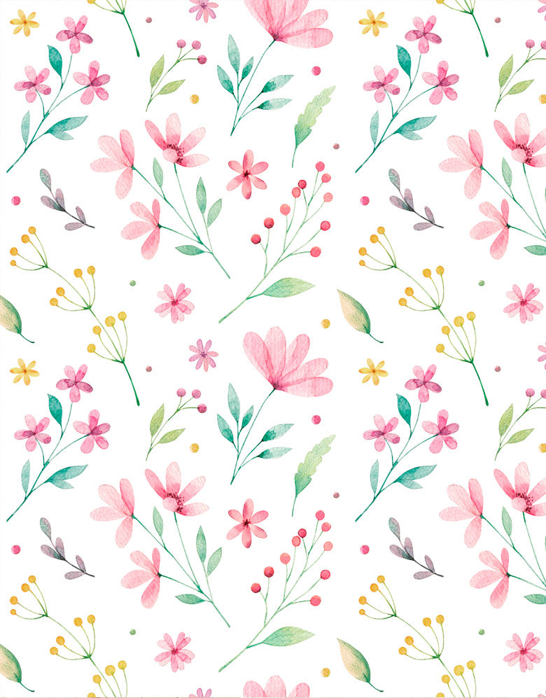 Papel de Parede Adesivo Floral Delicado