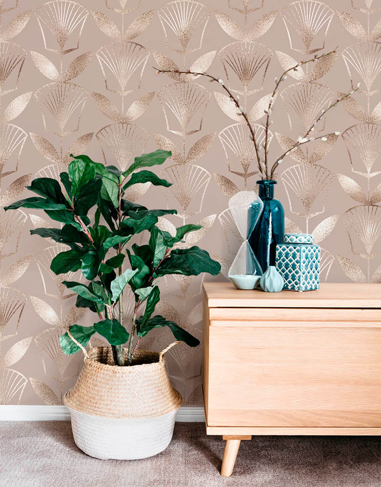 Papel de Parede Floral Rose