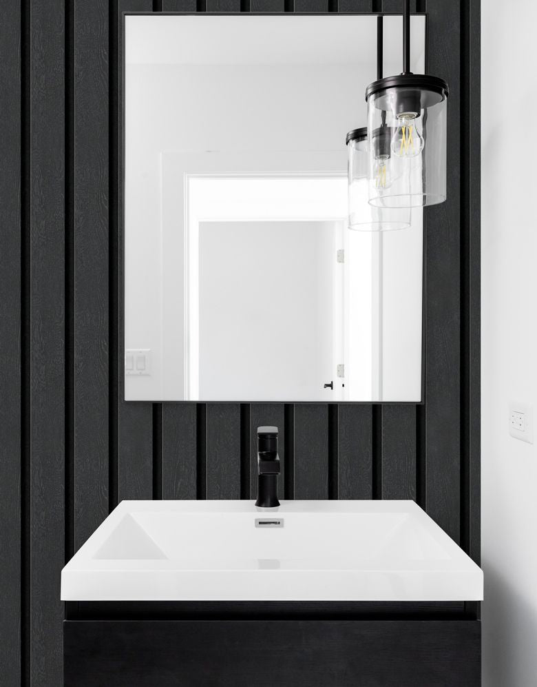 Papel de Parede Madeira Ripada Larga Grafito