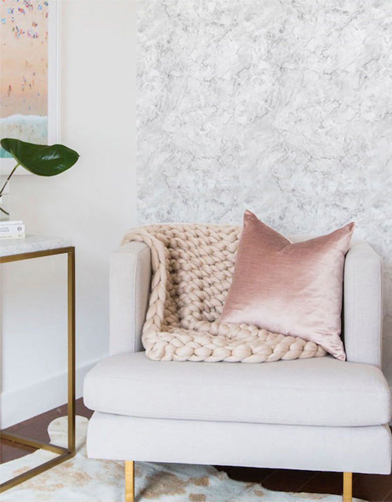 Papel de Parede Adesivo Mármore Gelo