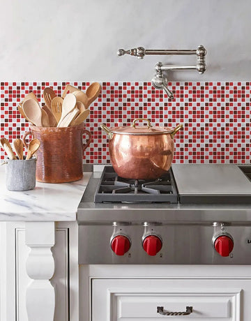 Papel de Parede Pastilhas Vermelhas