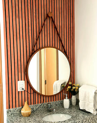 Papel de Parede Ripas de Madeira Cerejeira