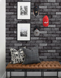 Papel de Parede Tijolinho Preto Luxo
