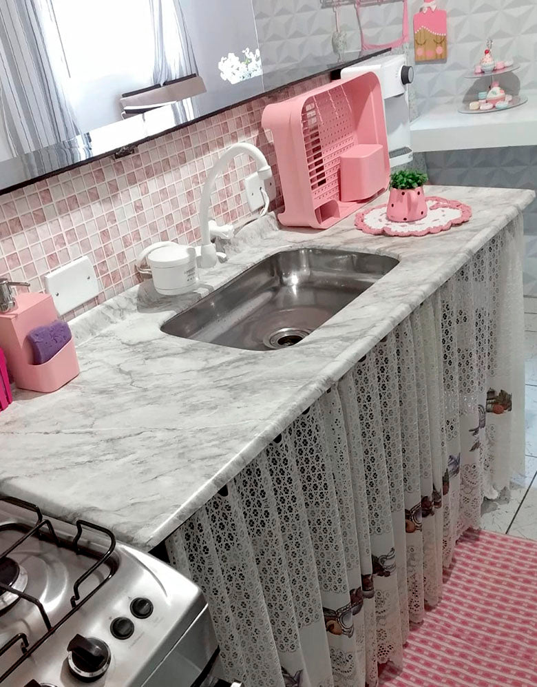 Revestimento Adesivo Mármore Carrara Perolizado