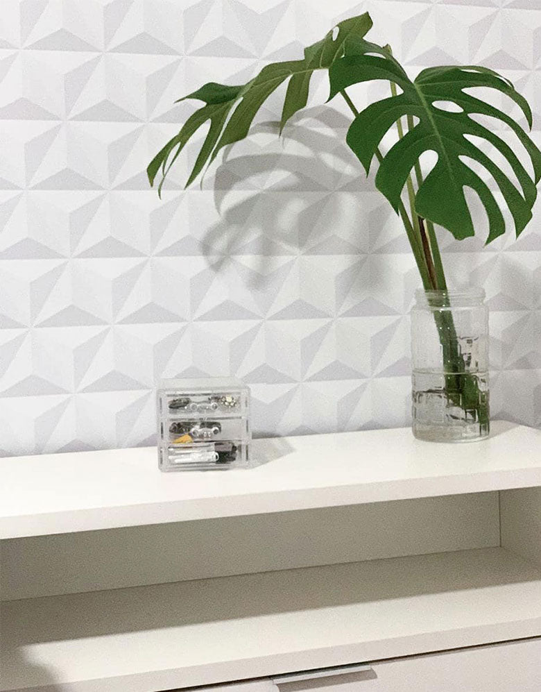 Papel de Parede Adesivo 3D White