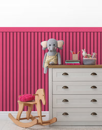 Papel de Parede Adesivo Meia Parede Ripado Pitaya