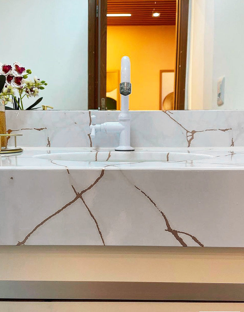 Revestimento Adesivo Mármore Calacatta Oro Brilho