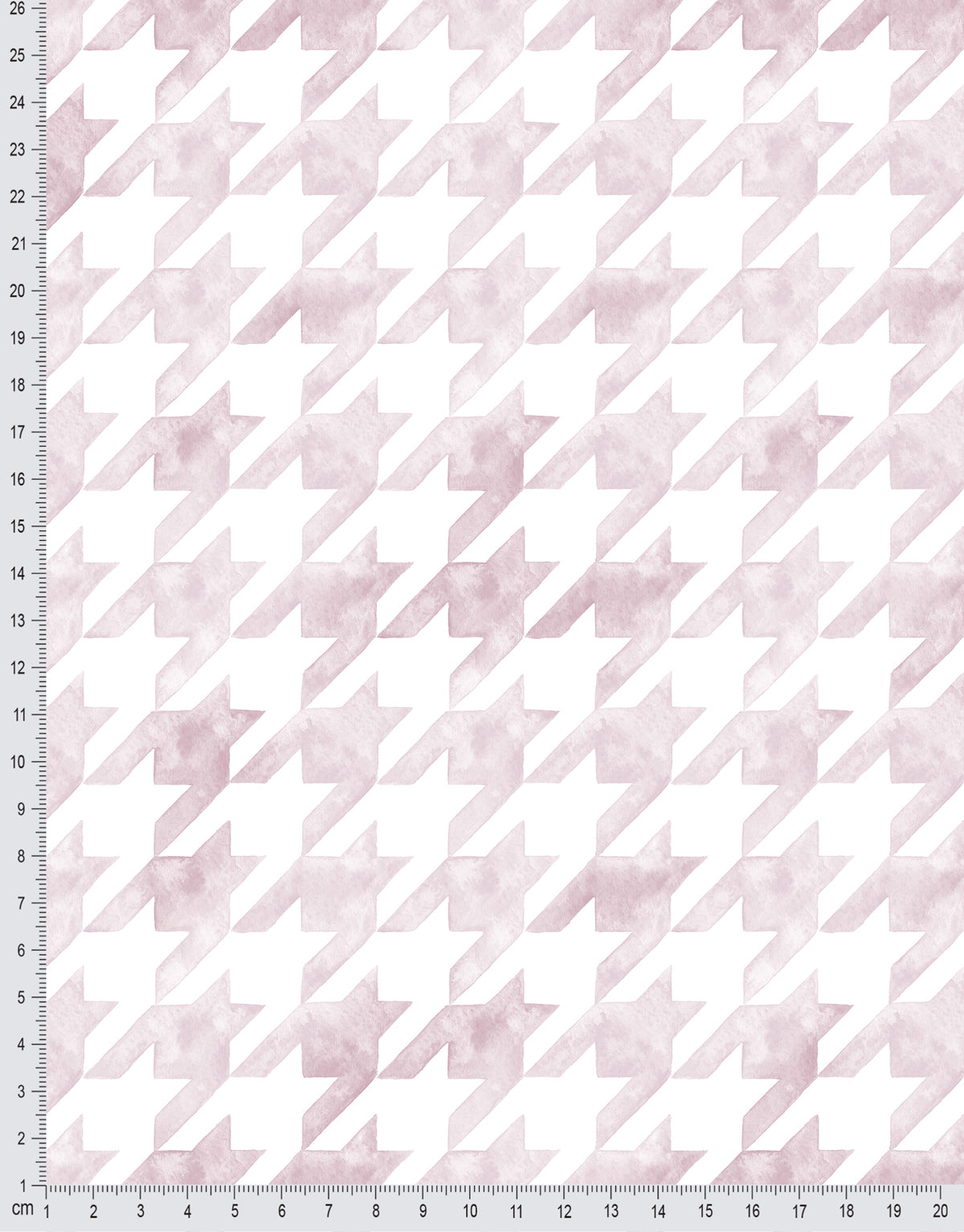 Papel de Parede Adesivo Pied de Poule Rosa Aquarela