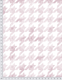Papel de Parede Adesivo Pied de Poule Rosa Aquarela