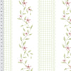 Papel de Parede Adesivo Ramo Floral Listrado Verde
