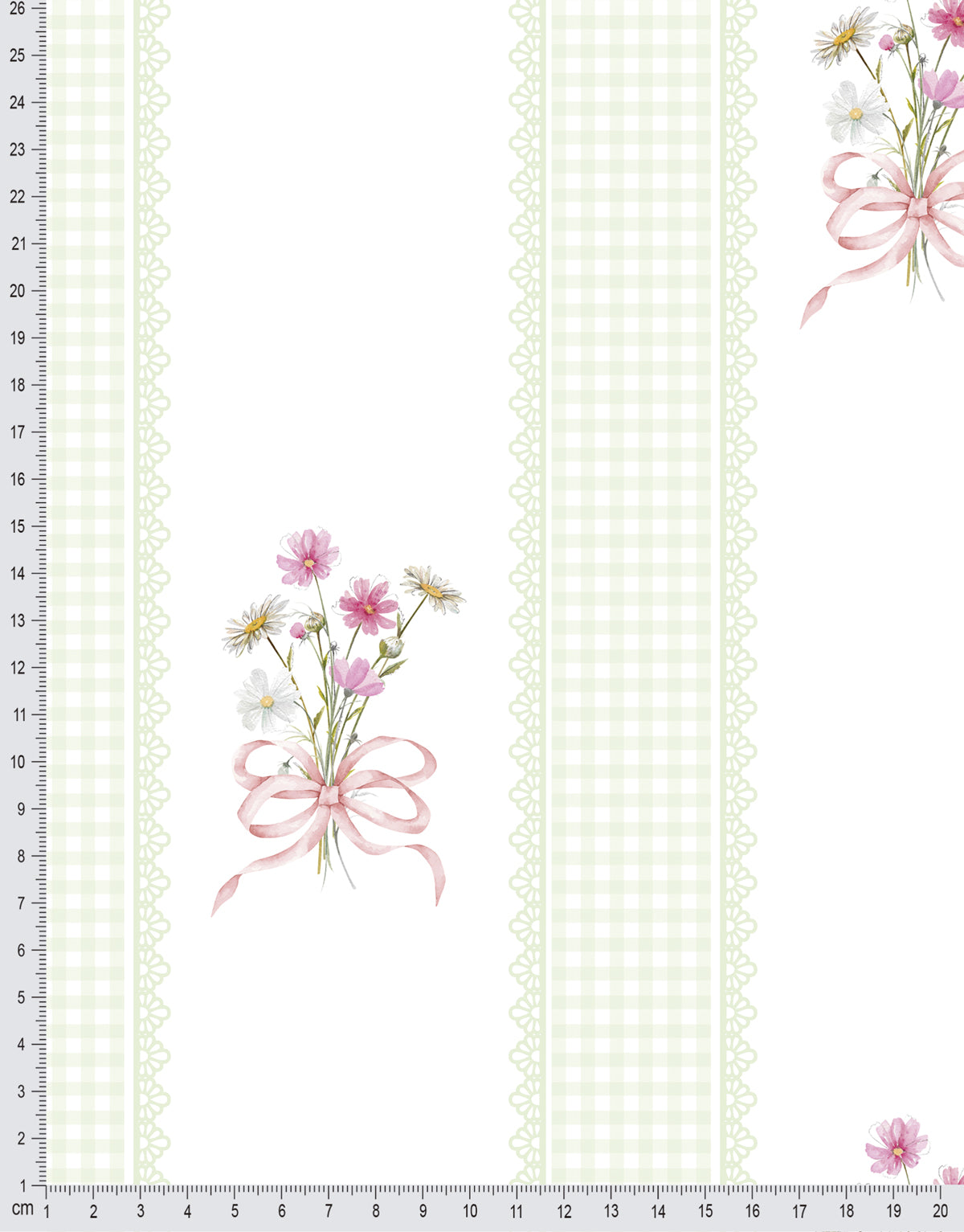 Papel de Parede Adesivo Buquê de Flor Listrado Verde