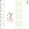 Papel de Parede Adesivo Buquê de Flor Listrado Verde