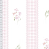 Papel de Parede Adesivo Floral Rosa Listrado Provençal