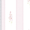 Papel de Parede Adesivo Floral Listrado Rosa