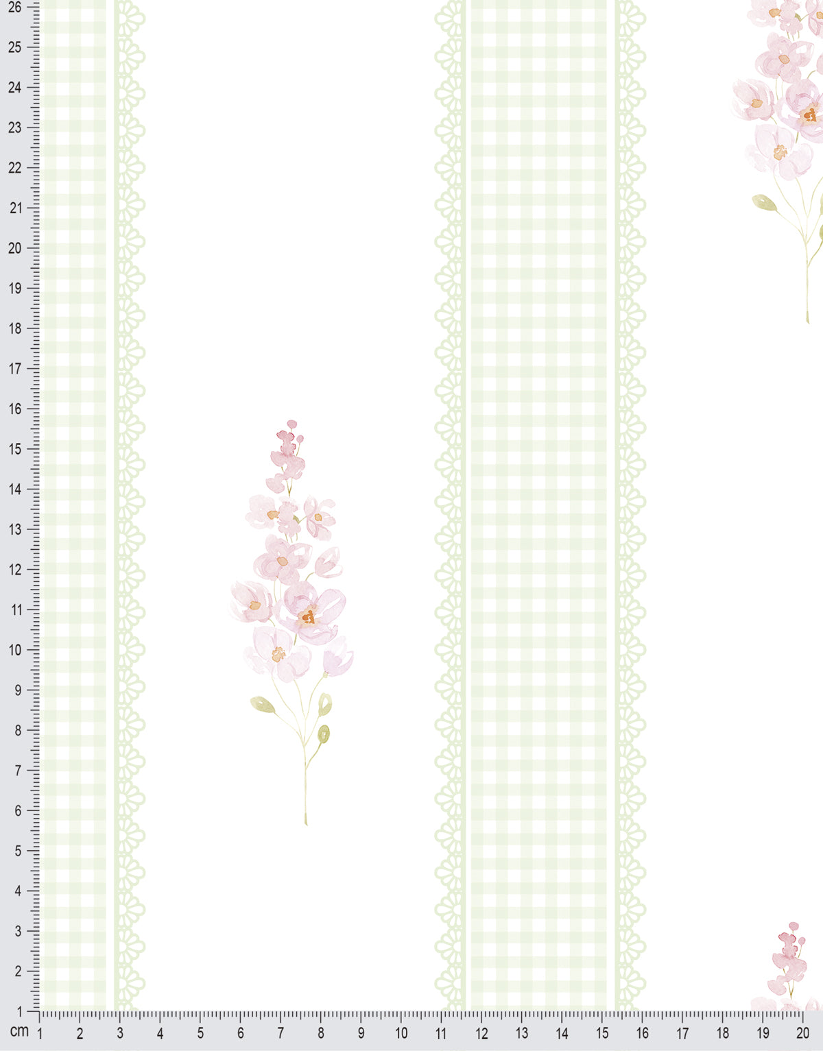 Papel de Parede Adesivo Floral Listrado Verde
