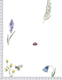 KIT DE 4 ROLOS - 1,50m x 50cm - Papel de Parede Adesivo Florido Aquarela