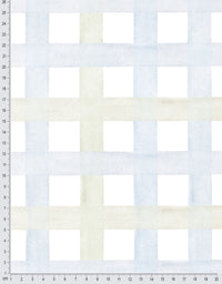 Papel de Parede Adesivo Xadrez Grid Azul e Verde