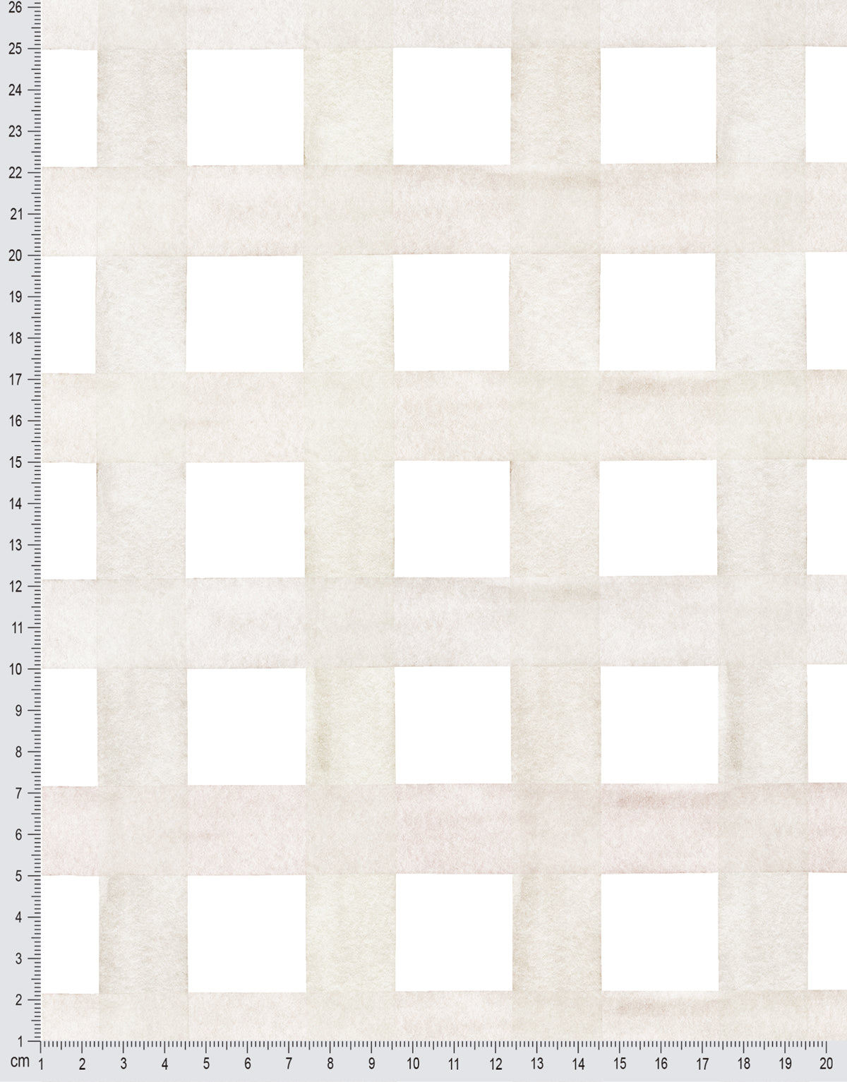KIT DE 5 ROLOS - 3,00m x 50cm - Papel de Parede Adesivo Xadrez Grid Bege