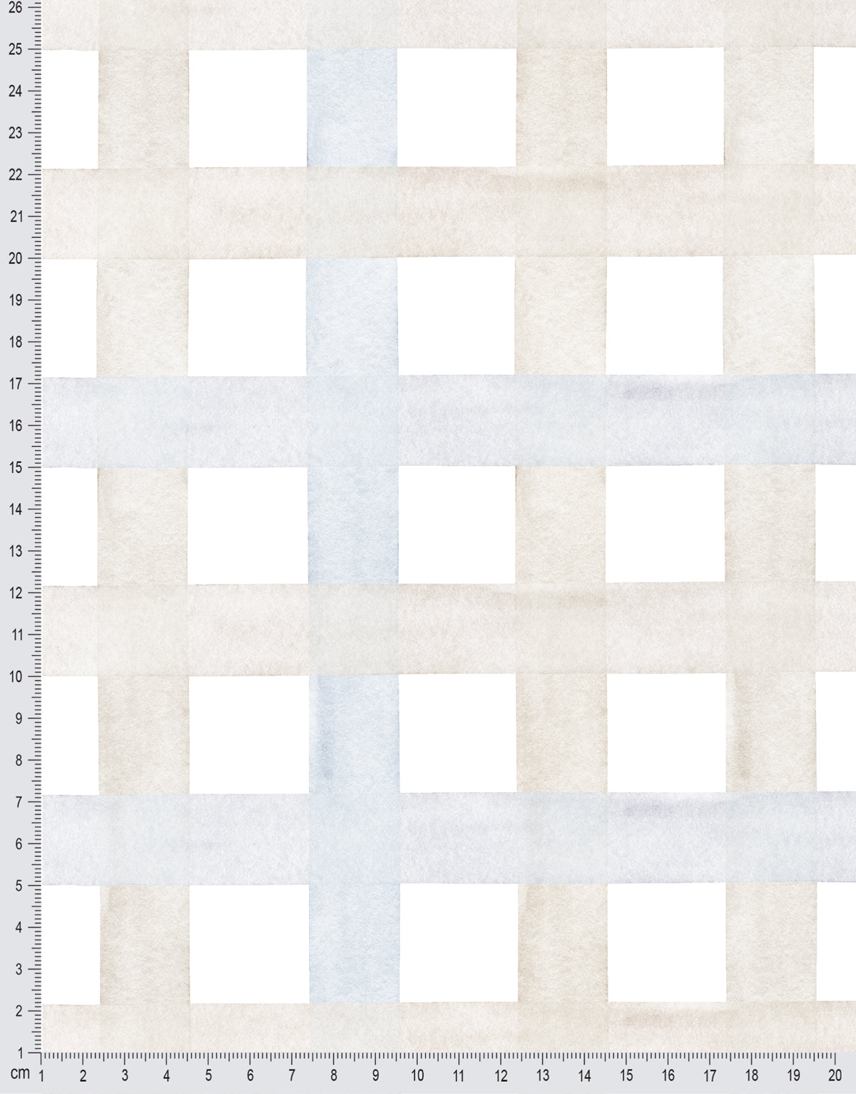 Papel de Parede Adesivo Xadrez Grid Bege e Azul