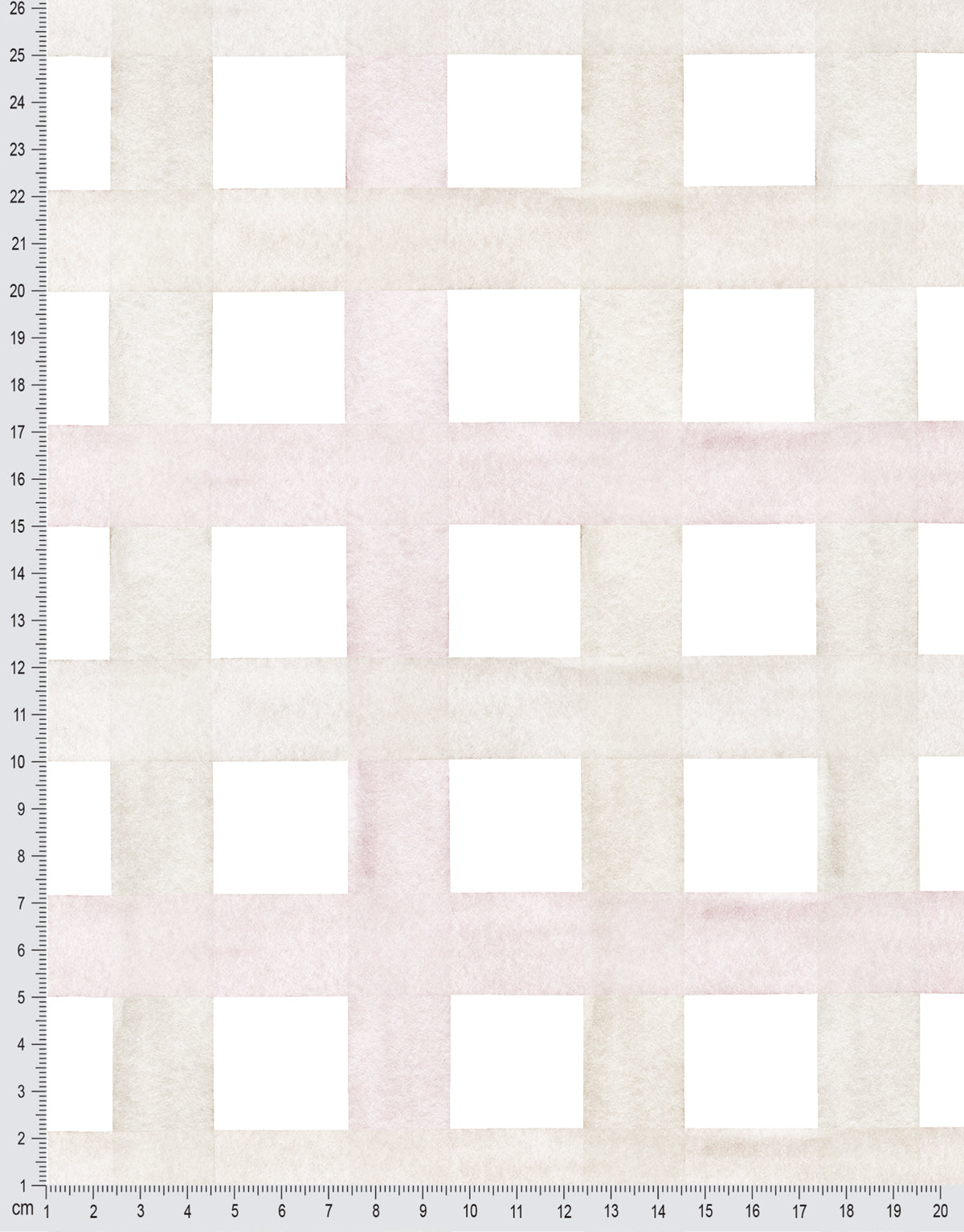 Papel de Parede Adesivo Xadrez Grid Bege e Rosa