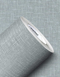 Papel de Parede Texturizado Linho Cinza