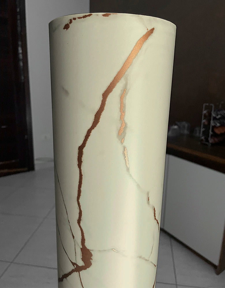 Adesivo para Chão Mármore Crema Marfil Fosco