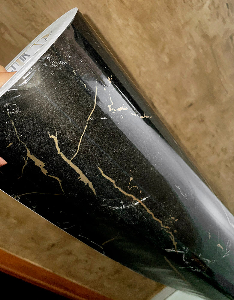 Adesivo para Mesa Mármore Marquina Brilho