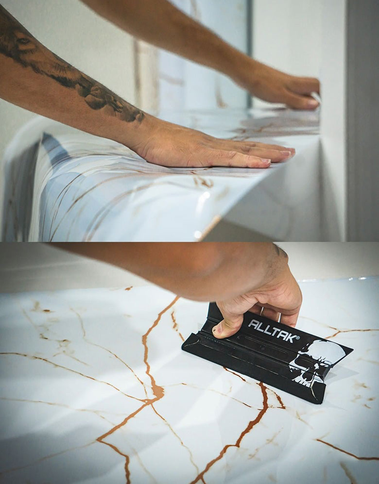 Adesivo para Mesa Mármore Calacatta Oro Brilho