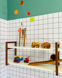 KIT DE 8 ROLOS - 1,50m x 50cm - Papel de Parede Adesivo Quadrados Tortos
