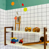 KIT DE 8 ROLOS - 1,50m x 50cm - Papel de Parede Adesivo Quadrados Tortos