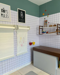 Papel de Parede Adesivo Quadrados Tortos