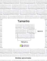 Papel De Parede Adesivo Tijolinho Branco Milão