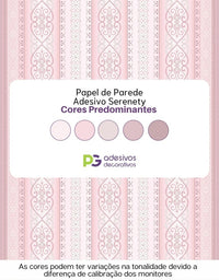 Papel de Parede Clássico Romântico Rosa