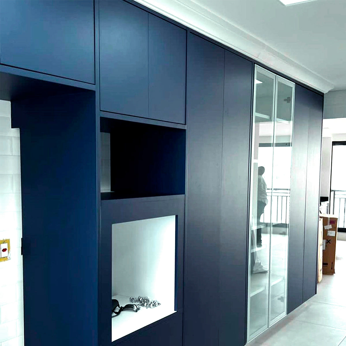 Adesivo para Envelopamento Azul Petróleo Fosco