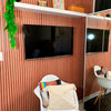 KIT DE 6 ROLOS - 2,50m x 50cm - Papel de Parede Ripas de Madeira Cerejeira