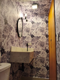 Papel de Parede Adesivo Peônias Azuis