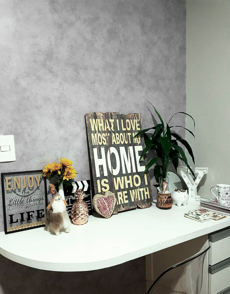 Papel de Parede Adesivo Cimento Queimado