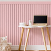 Papel de Parede Adesivo Meia Parede Ripado Rosa