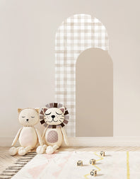 Adesivo de Parede Arco Xadrez Vichy Nude